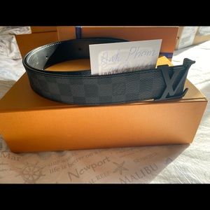 Louis Vuitton Damier Graphite men belt 90/36
